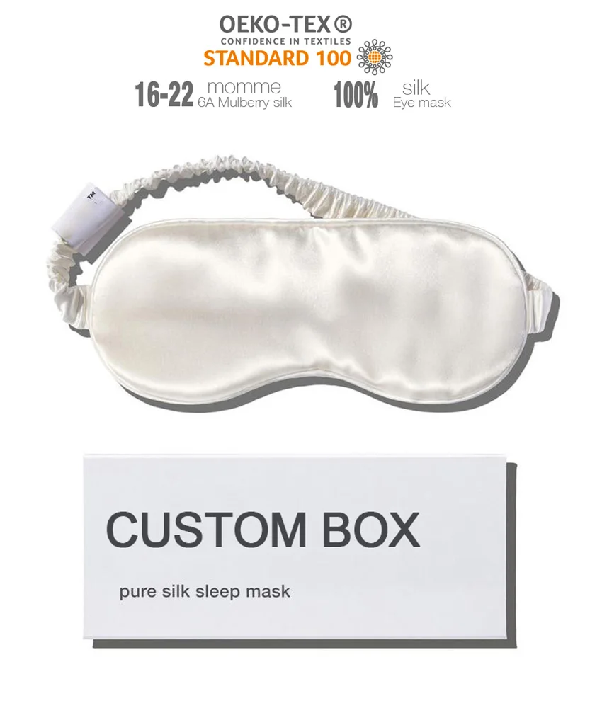 Wholesale custom natural travel mulberry silk sleeping eye masks silk for eye sleep silk eyemask