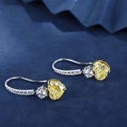 Gold New Arrival Latest Design S925 Sterling Silver 18k Gold Plated Artificial Colored Gem Earrings With Certificate