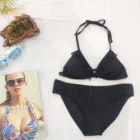 Triangle Woman Swimsuit 2020 Fashion New Plus Size Swimwear For Women Slim Triangle Print Flower Bikini Beachwear