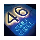 Shop Stainless Steel Small Metal 3D Mirror Numbers Letters Signage Free Standing Letters Signs For Shop