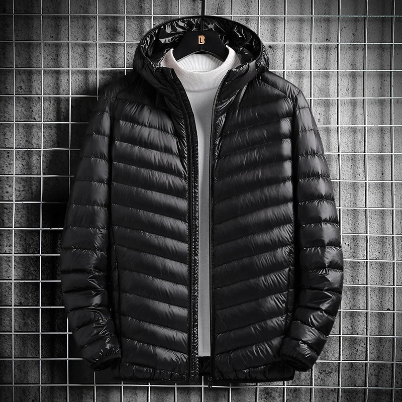 Men's Lightweight Packable Down Jacket Breathable Puffy Coat Water-resistant Top Quality Male Puffer Jacket Winter Jacket Casual