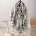 And Ladies Scarf Winter Scarves White And Black Color Office Ladies Scarf Fashion