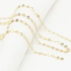 Gold Gold Coin Round Wafer 14K Gold Filled Handmade Chain Bulk Soldered Chain Spool For Jewelry Making