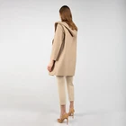 Jacket New Design Ladies Camel Casual Hooded Coat Women Autumn Knitting Fabric Jacket