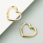 Earrings Gold Earrings Hip Hop Geometric Earrings Gold Plated Heart Exquisite Copper Earrings