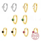 Earrings Earrings HYH 925 Silver High Quality Bead Huggie Cz Earrings