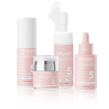 5 In 1 Anti Aging Wrinkle Facial Firming Moisturizing Rejuvenating Brightening Vitamin C Kit Beauty Skin Care Set