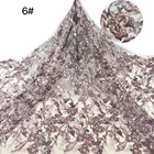 New 2020 New Design Net Beaded Tulle Dubai Beading Roll Embroidered Lace Fabric Bridal