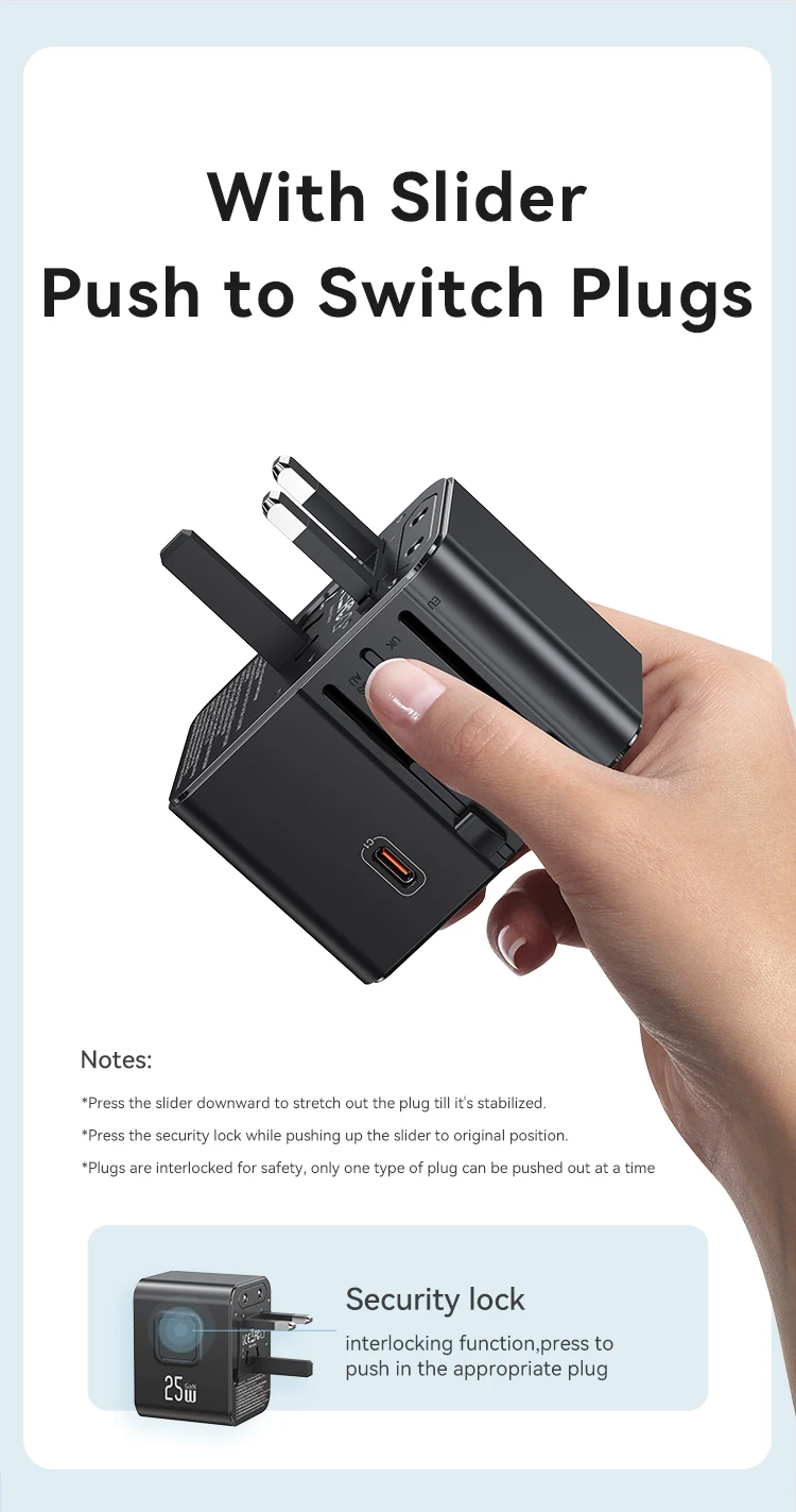 Gadgetoo Usams Cc309 Won Travel Dual Type C International Wall Charger Gadgetoo Usams Cc309 Won Travel Dual Type C International Wall Charger