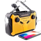 Portable Fm/Am Fm Am Emergency Wind Up Weather Alert Solar Power Charger Hand Crank Radio With Flashlight Read