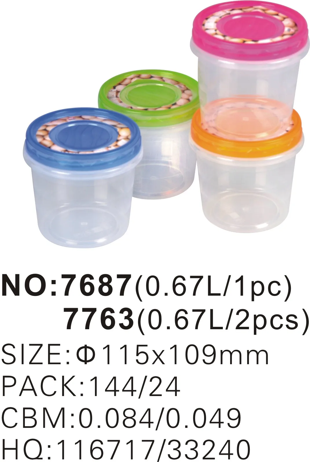 Haixing Transparent Food Container With Lid With Small Hole Noodle Storage