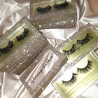 Eyelash Luxury Diamond Eyelash Box Wholesale Vendor Lashes 3D Minkeyelash Vendor Customized Boxes In Full Strip Lashes