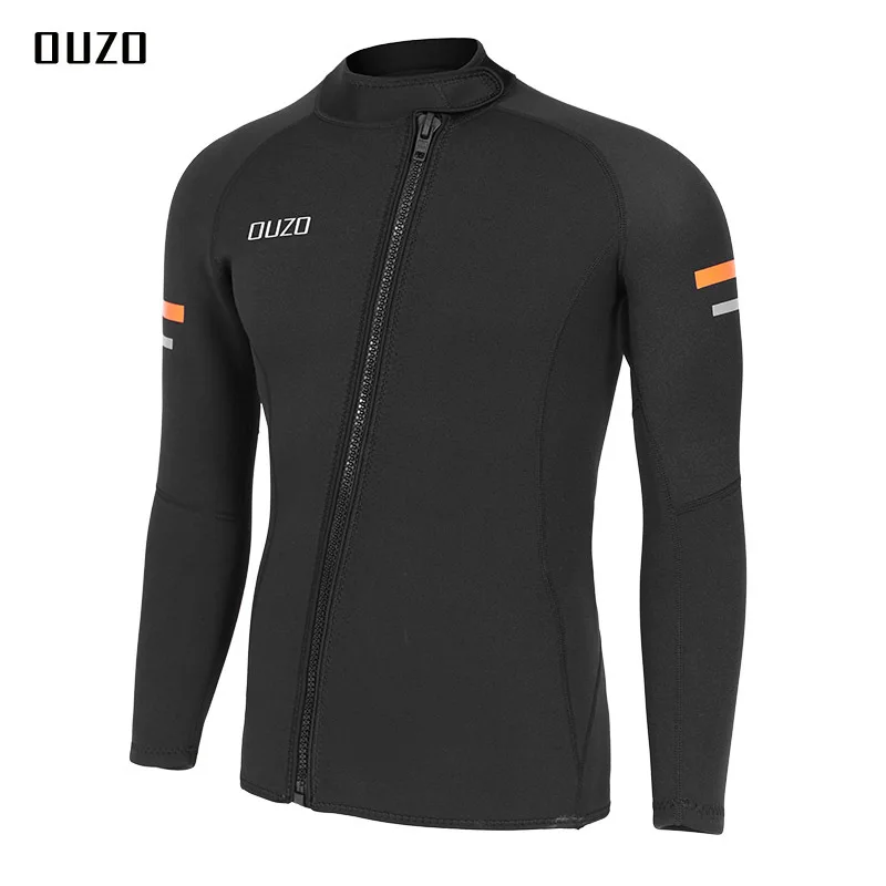 New 1.5mm Sun Protection Dive Swimsuit Split Top Men Long Sleeve Diving Surfing Wesuits Jacket