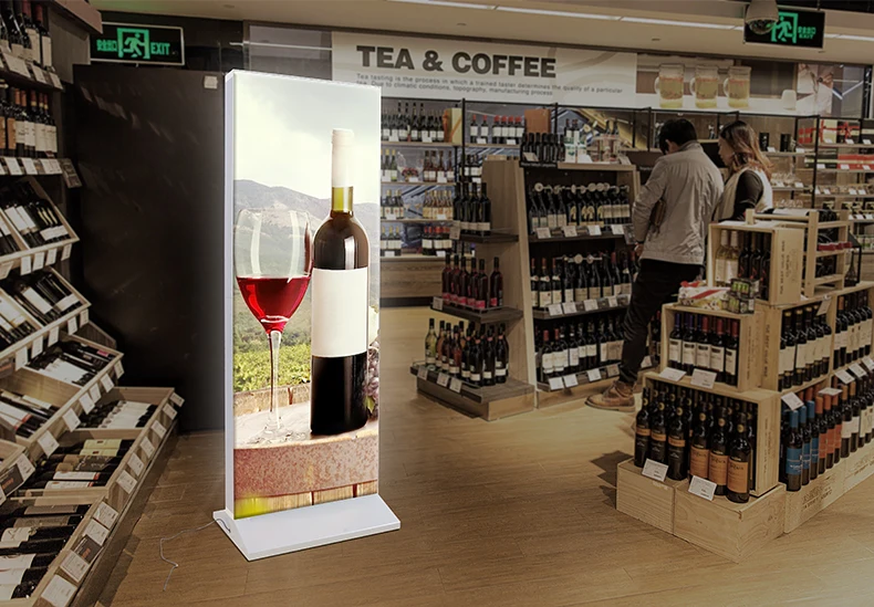 product tianlang led indoor screen charging advertising backlit billboard indoor stand lithium battery light box display-1