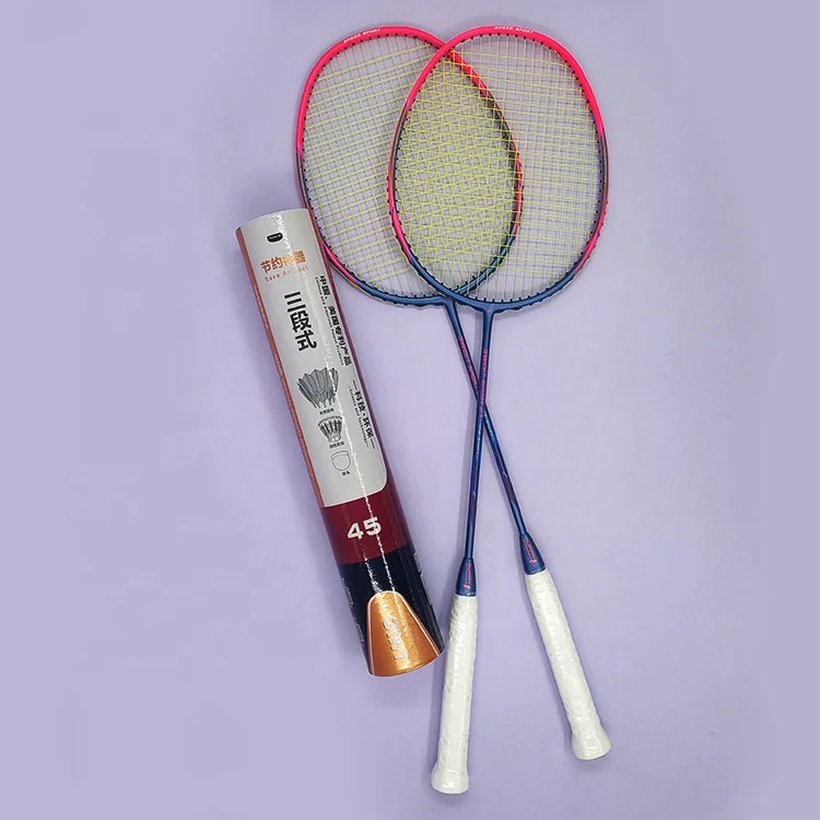 Bester Preis Badmintonschläger aus Kohlefaser Meistverkaufte Marke Badmintonschläger aus Halbcarbon und Graphit für Badminton-Trainingslieferanten