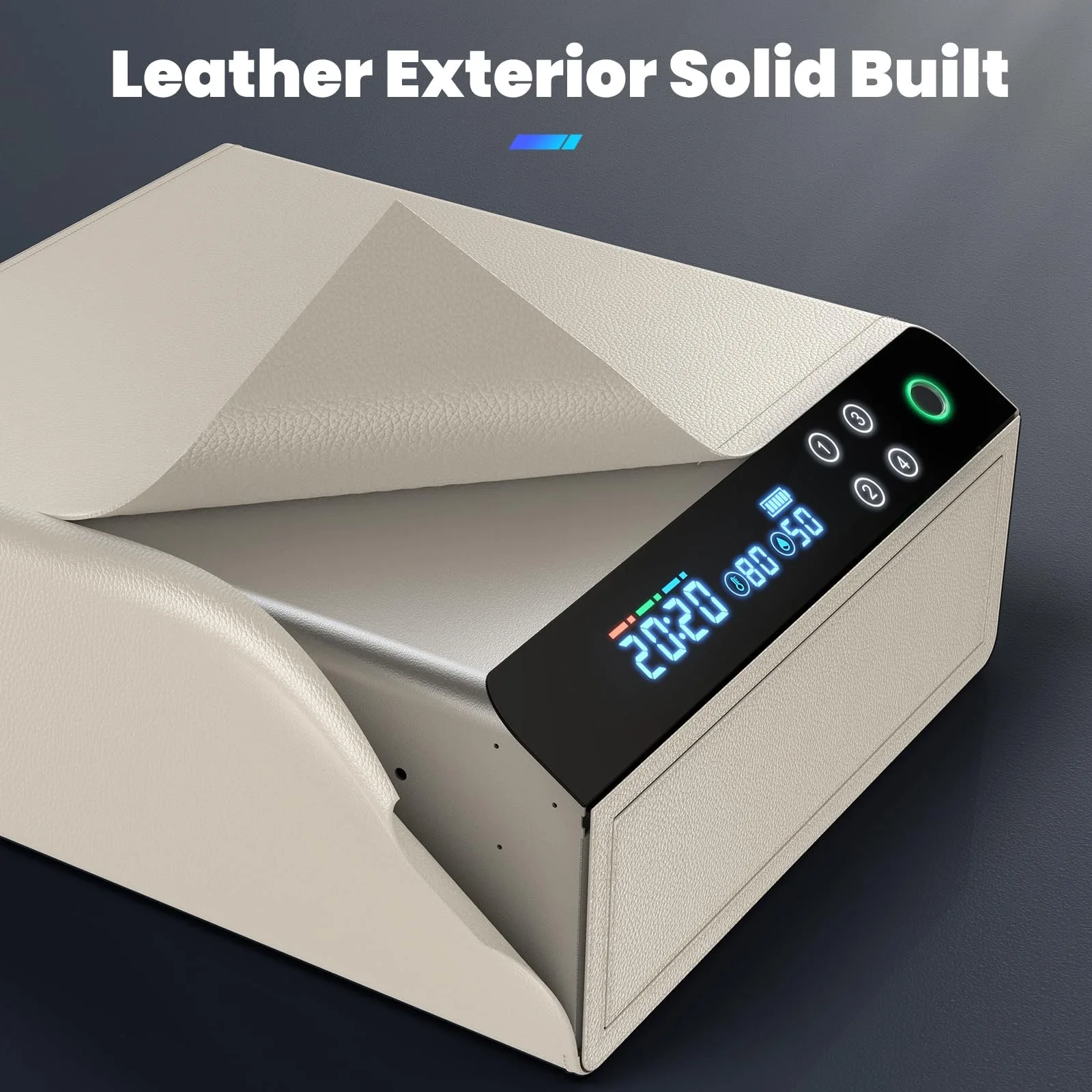 CEQSAFE Europe Market High-end Password Locker Leather Bluetooth Drawer Safe Jewelry Watch Winder Safe Box factory