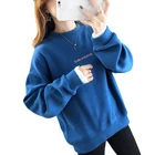 Quality Sweatshirts Lady Clothing Winter High Quality Plus Size Pure Colors Athletic Pullover Crewneck Sweatshirts