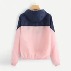 Hoody Jacket Wms Color Contrast Long Sleeve Hoody Jacket With Sunprotection Function