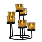 Candle Holder Black Candlestick Holder Geometric Candle Holder Modern Style Candle Vessels Black Candlestick