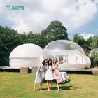Family Aoyu PVC 3 Bubble Tent Customized Large Luxury Family Camping Tent House For Outdoor Tent