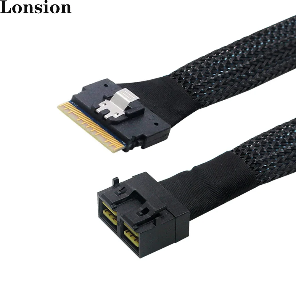 Mini Slimsas Sff-8654 8i 4.0 To 2ports Sas Sff-8643 Server Connection 