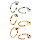 Piercing Spring Action Septum Clip On Non Piercing Fake Hoops Nose Hoop Ring For Lip Ears