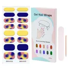 Beautysticker Korean Custom Gel Nail Wraps Sticker Non-Toxic Long Lasting Semi Cured Gel Nail Strips