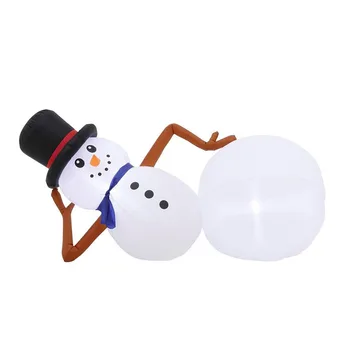 DD201 Custom Sphere Gift Decorations Blow Air Balls Christmas Garden Decoration LED Inflatable Ball Snowman Mold