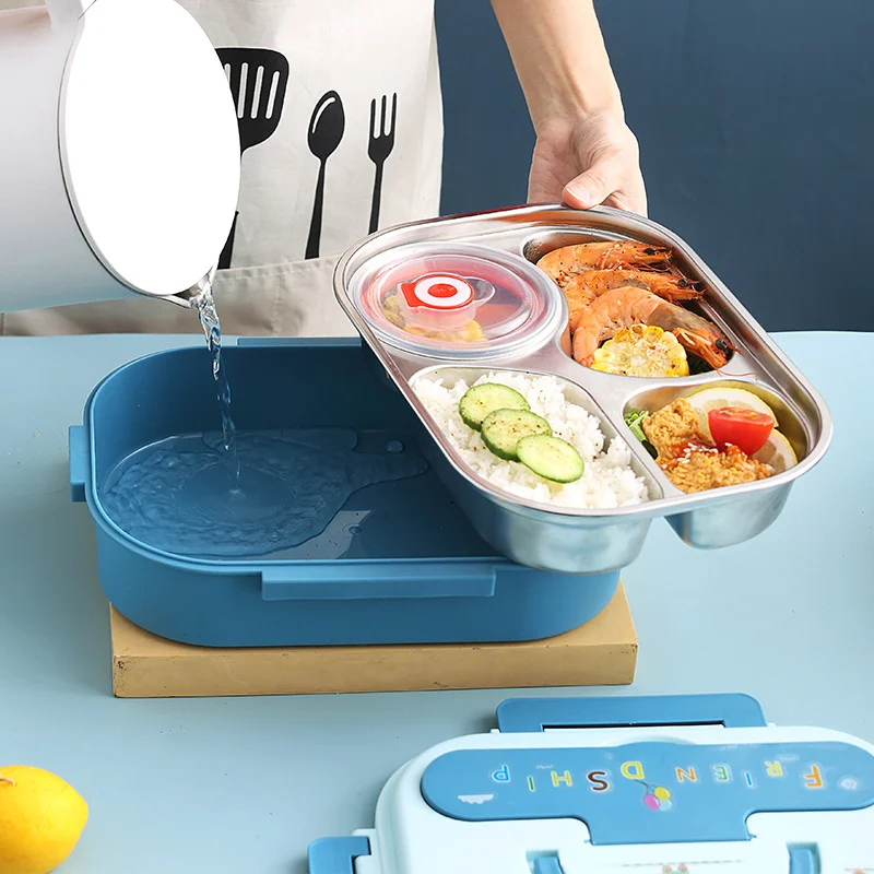 Sealed Leakproof High Capacity Bento Box Compartment Design 316 Stainless Steel   Lunch Box For Kids