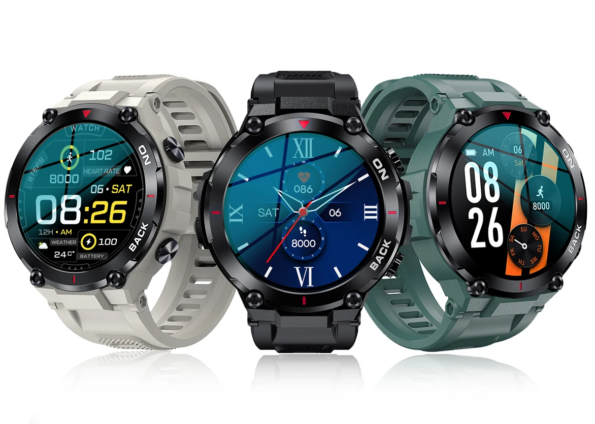 K37 GPS Smart Watch Call Reminder Outdoors Sports Watch IP68 Waterproof High Resolution Screen Smartwatch
