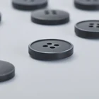 Black Buttons Blackbuttons Wholesale 4 Holes Round Plastic Resin Black Suit Flatback Buttons For Clothing