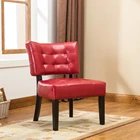 Modern Dining Chairs Leather Modernmodern Modern Dining Chairs PU Leather With Rubber Wood Leg Restaurant Chairs