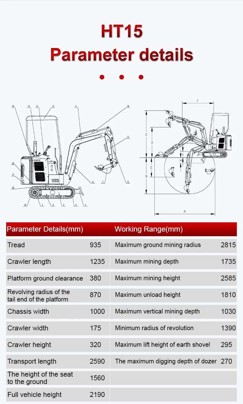 product new excavator price 15 ton mini excavator multi purpose small excavator for sale-12