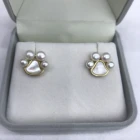 Pearl Earring Earrings Pearl Freshwater Pearl Earring 3-4mm 3A Button Pearl Fancy Design S925 Silver Pearl Earrings