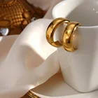 Earrings Gold Chunky Hoop Earrings Non Tarnish 2021 Stainless Steel Earrings 18K Gold Jewelry