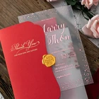 Wedding Wedding New 2021 Wedding Luxury Custom Birthday Unique Cover Acrylic Frosted Invitation Card