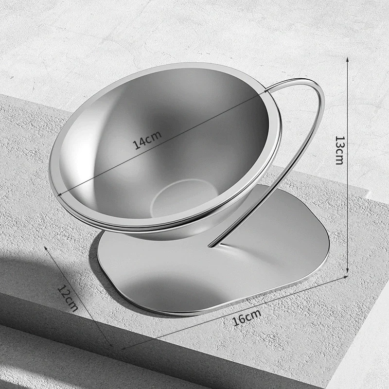 New High Quality Stainless Steel Pet Bowl Protects Cervical Vertebrae with Large Capacity to Prevent Upset Cat and Dog Bowl details