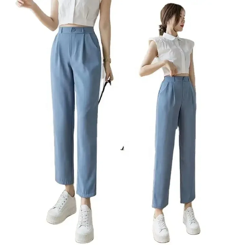 GRAPENT Pants for Women Work High Waisted Dress Pants Business Casual Relaxed Fit Straight Leg Elastic Waist Trousers