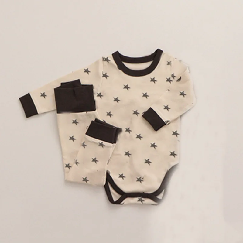 Baby Clothing Sets Cotton Toddlers Clothes Long Sleeve Newborn 2pcs 0-12 Months High Waist Wear for Infant