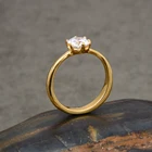 Paved Diamond Diamond Custom Gold Plated Jewelry Ring CZ Zircon Stone Crystal Paved Engagement Diamond Wedding Ring