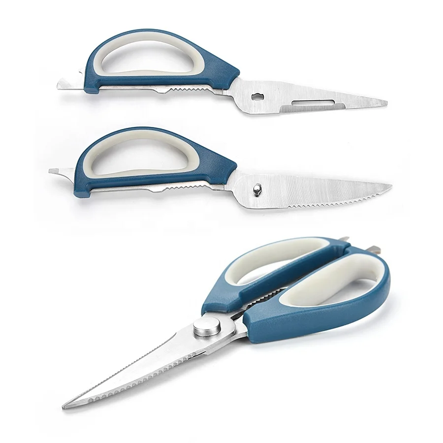 Heavy Duty Multifunction Kitchen Scissors  6 in 1 Utility Detachable Chicken Kitchen Shears With Soft Grip
