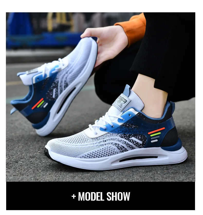 2023 New air cushioning men sports shoes students running trend causal mens shoes