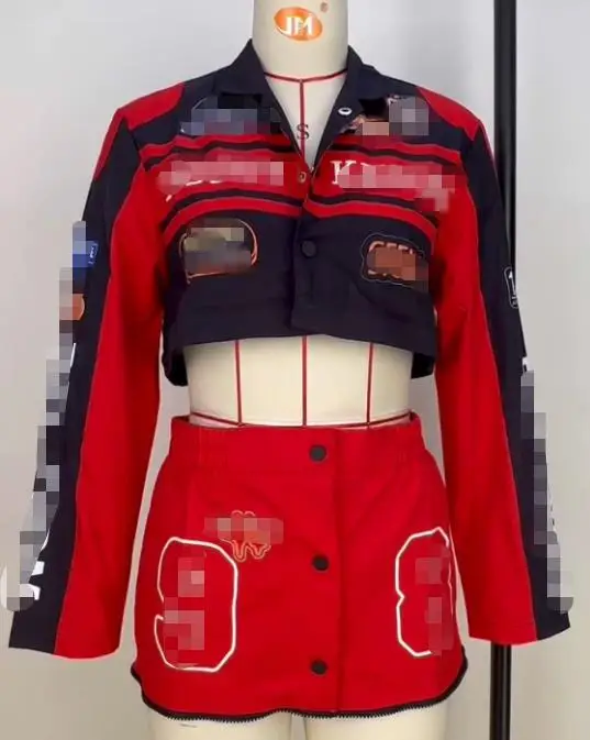 Y2K Motorcycle Jackets Women American Vintage Oversize Coats Female Harajuku Racing Outwears