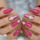 Matte Nails Art Nails New Arrival Gel Wholesale Long Glitter Stiletto Transparent Acrylic Matte Set Fake Nails