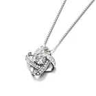 Sterling Silver Jewelry Dancing Pendant Necklace 4 Leaf Clover Solid 925 Sterling Silver Jewelry