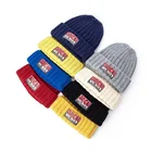 Wholesale 100% Acrylic Winter Rib Warm Chunky Outdoor Patch Custom Logo Adults Knitted Beanies Hat For Men