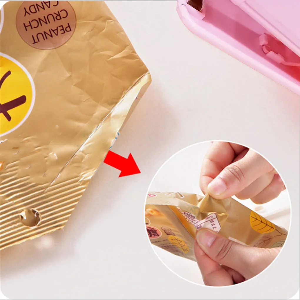 Mini Sealer Portable Home Heat Bag Plastic Food Snacks Bag Sealing Machine Food Packaging Kitchen Storage Bag Clips Wholesale