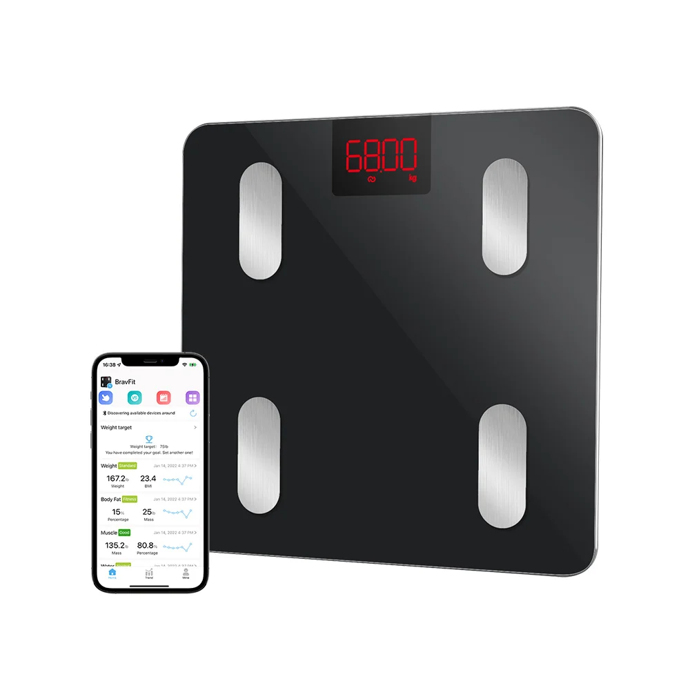 FitRx Smart Weight Scale, Bluetooth Digital Body Scale Measures Weight,  BMI, BMR and More, with App, Battery 