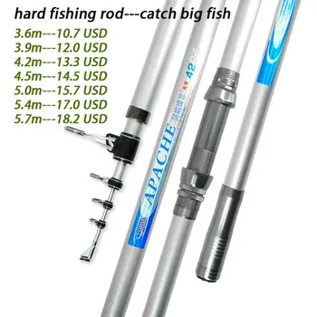 C  Wholesale carbon fiber retractable large game deep sea saltwater long fish surf rod 3.6m 3.9m 4.2m 4.5m 5.4m 5.0m 5.7m