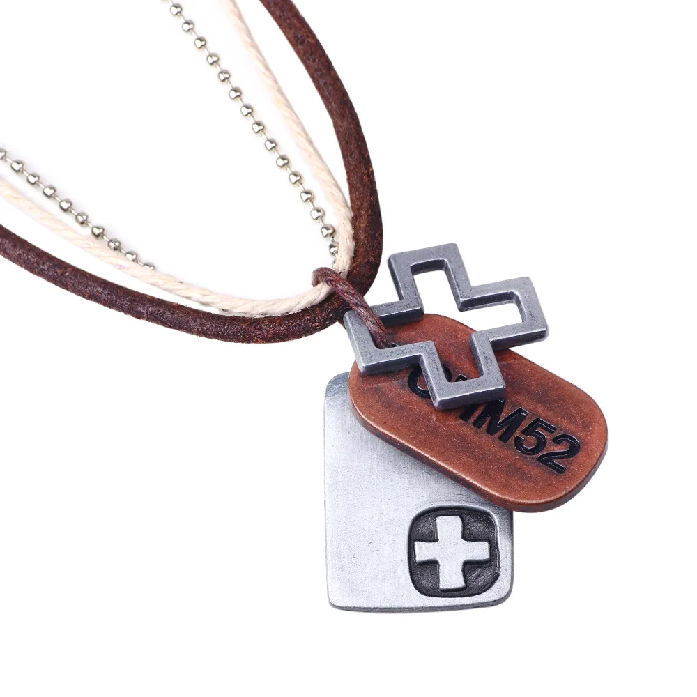 The New Cowhide Necklace Rope Retro 